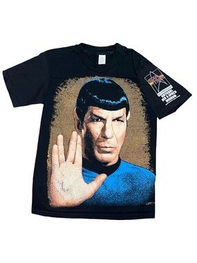 Vintage 90’s Star Trek Spock Full Print Double Sided Anniversary Tee Shirt